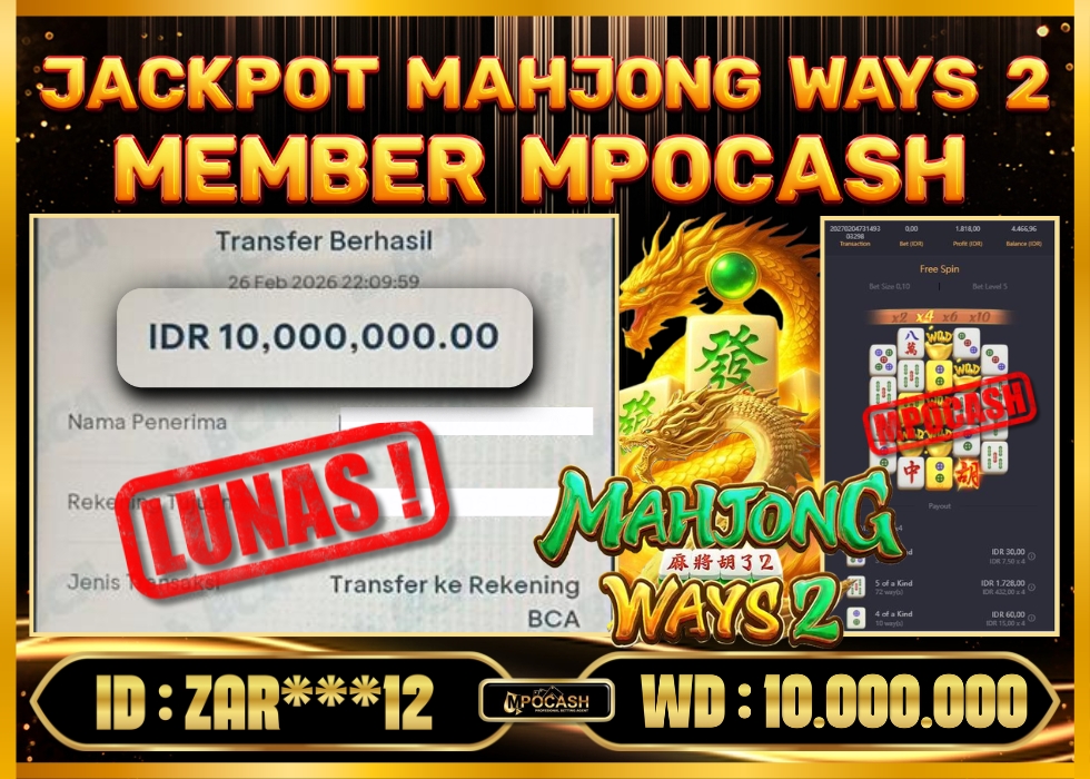 MPOCASH JACKPOT MAHJONG WAYS 2
